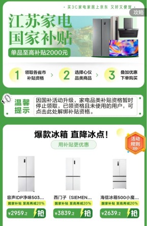 短线配资网站 家电“国补”还将持续 个别地区补贴暂停是短期的、暂时的、阶段性的